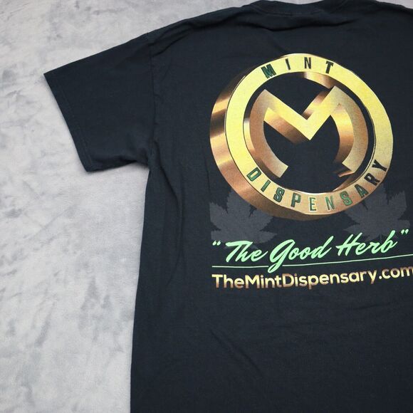 Gildan Shirt Mens M Black Short Sleeve Crew Neck Cotton Graphic Print Casual Tee - Picture 14 of 16